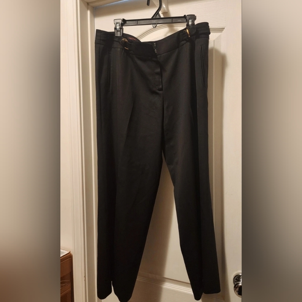Escada Womens Dress Pants 44 Blue Wool Spandex